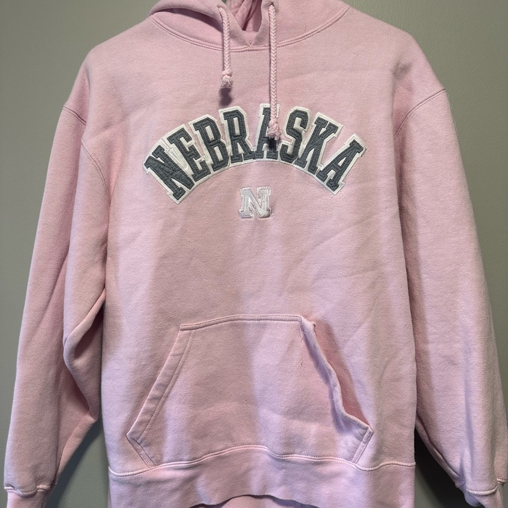 Pink Nebraska Hoodie